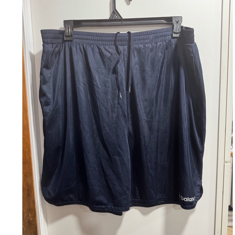 New Balance XXL Navy Blue Reversible Athletic Basketball Shorts with Pockets